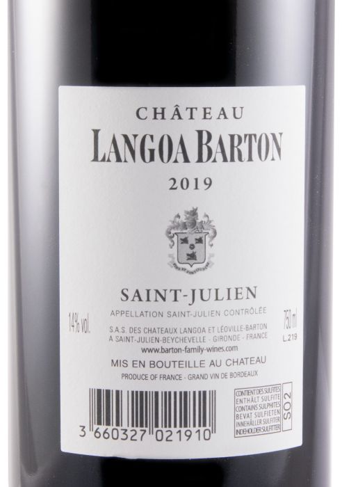 2019 Château Langoa Barton Saint-Julien tinto