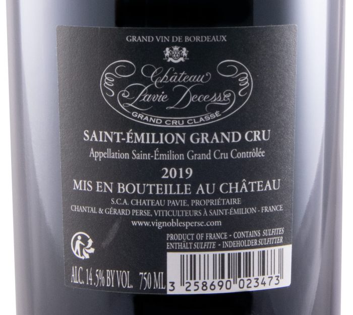 2019 Château Pavie-Decesse Saint-Émilion tinto