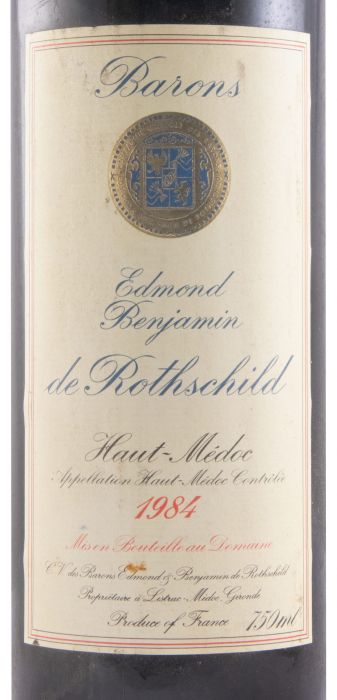 1984 Barons Edmond & Benjamin de Rothschild Haut-Médoc tinto