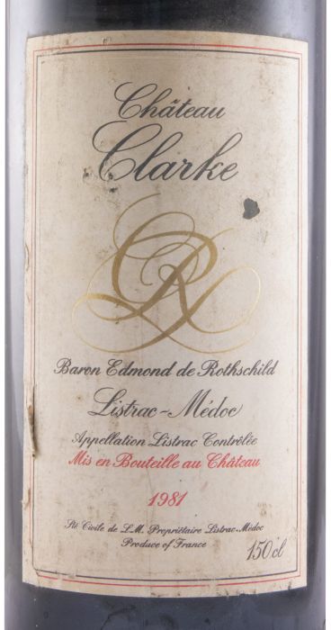 1981 Château Clarke Baron Edmond de Rothschild Listrac-Médoc tinto 1,5L