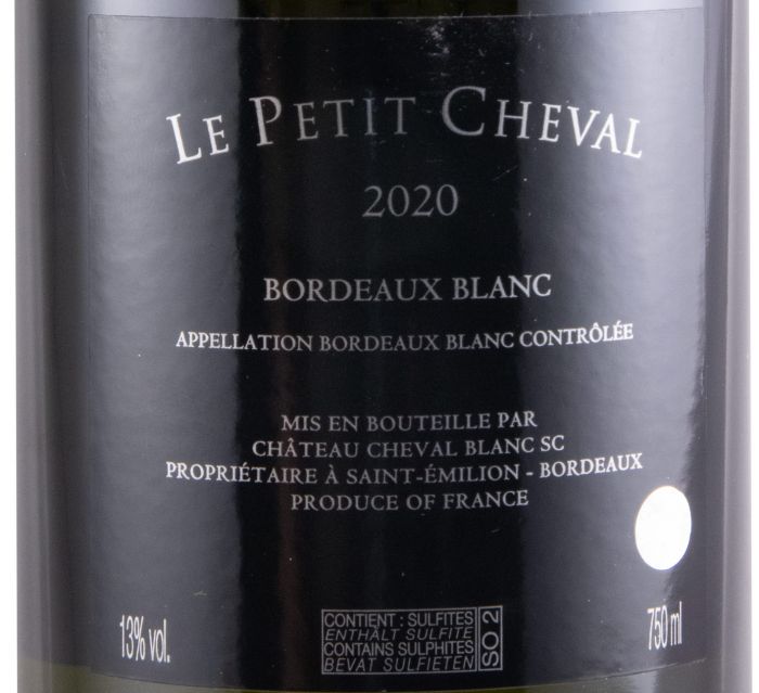 2020 Château Cheval Blanc Le Petit Cheval Blanc Saint-Émilion white