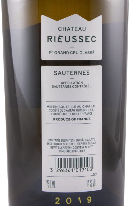 2019 Château Rieussec Sauternes branco