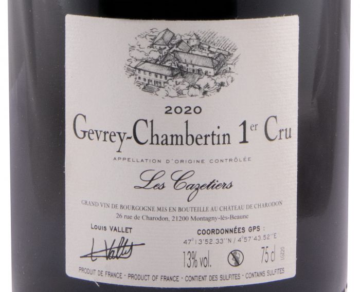 2020 Château de Charodon Les Cazetiers Gevrey-Chambertin tinto