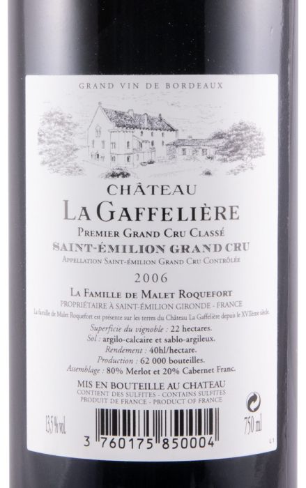 2006 Château La Gaffelière Saint-Émilion tinto