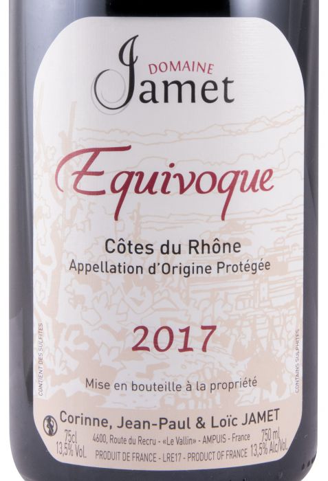 2017 Domaine Jamet Équivoque Côtes-du-Rhone red