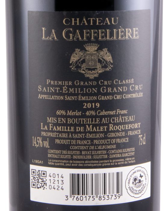 2019 Château La Gaffelière Saint-Émilion tinto