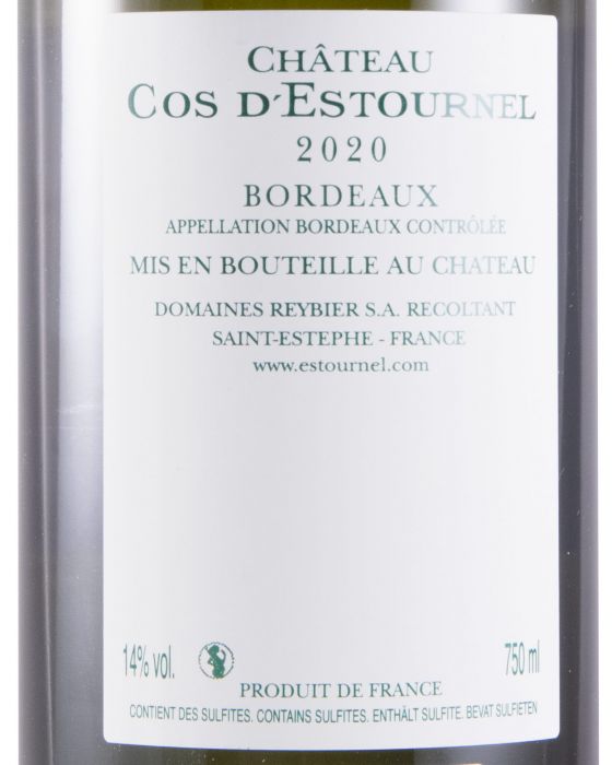 2020 Château Cos D'Estournel Saint-Estèphe branco