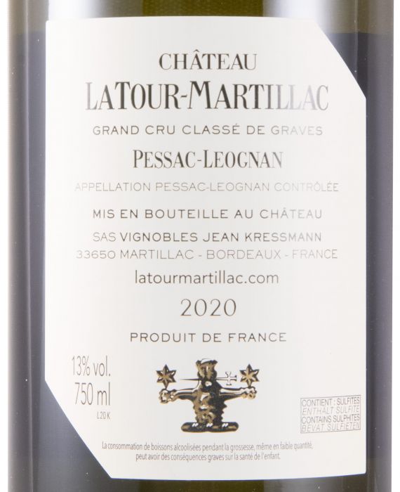 2020 Château Latour-Martillac Pessac-Léognan branco