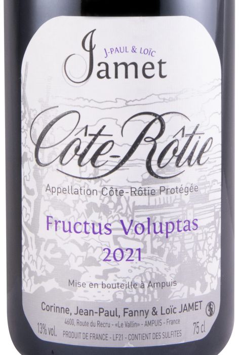 2021 Domaine Jamet Fructus Voluptas Côte-Rôtie tinto