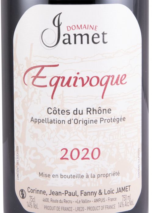 2020 Domaine Jamet Équivoque Côtes-du-Rhone red