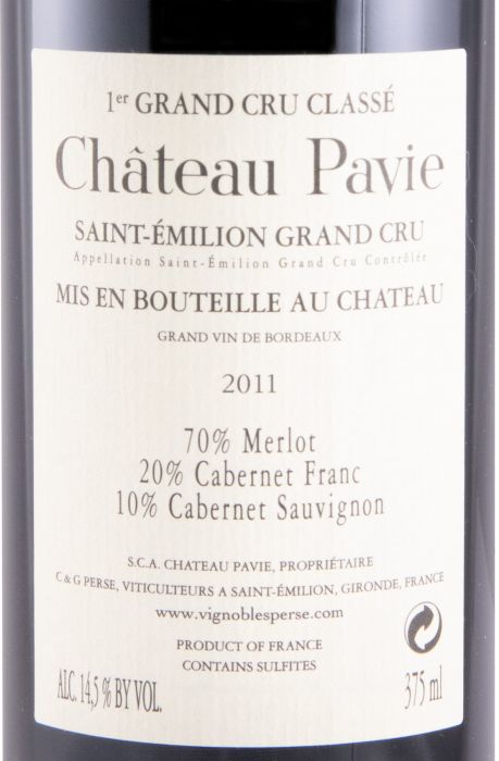2011 Château Pavie Saint-Émilion tinto 37,5cl
