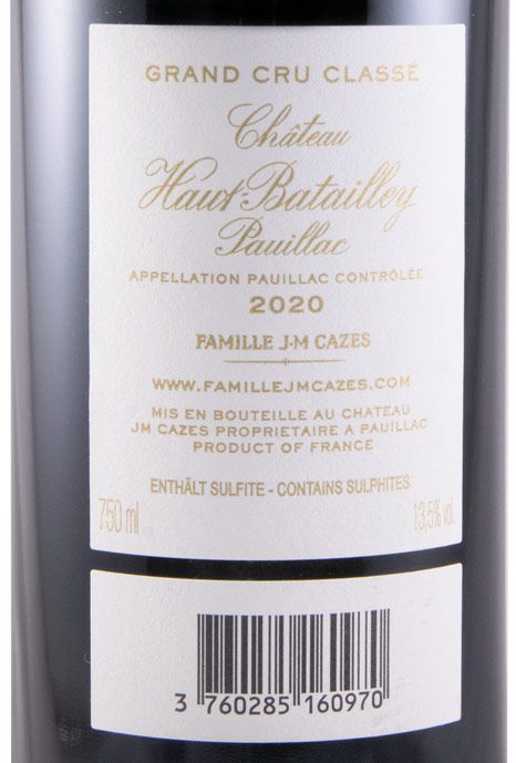 2020 Château Haut-Batailley Pauillac tinto