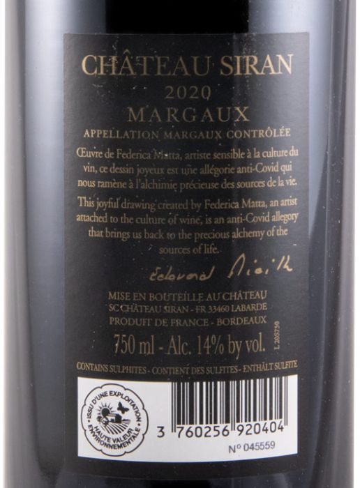 2020 Château Siran Margaux tinto