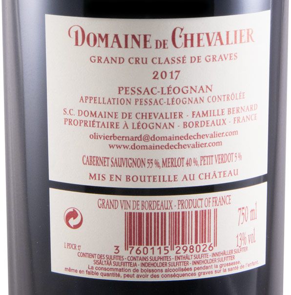 2017 Domaine de Chevalier Pessac-Léognan red