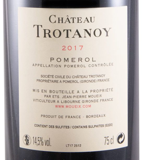 2017 Château Trotanoy Pomerol tinto