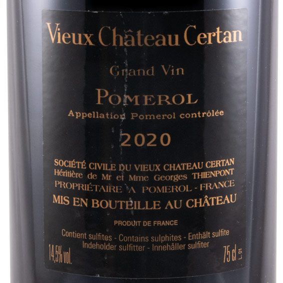 2020 Vieux Château Certan Pomerol red