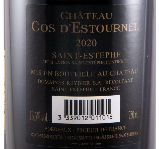 2020 Château Cos D'Estournel Saint-Estèphe red