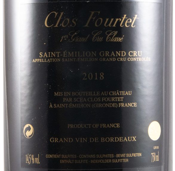 2018 Château Clos Fourtet Saint-Émilion tinto