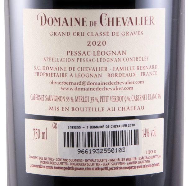 2020 Domaine de Chevalier Pessac-Léognan red