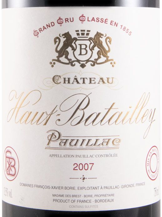 2007 Château Haut-Batailley Pauillac red
