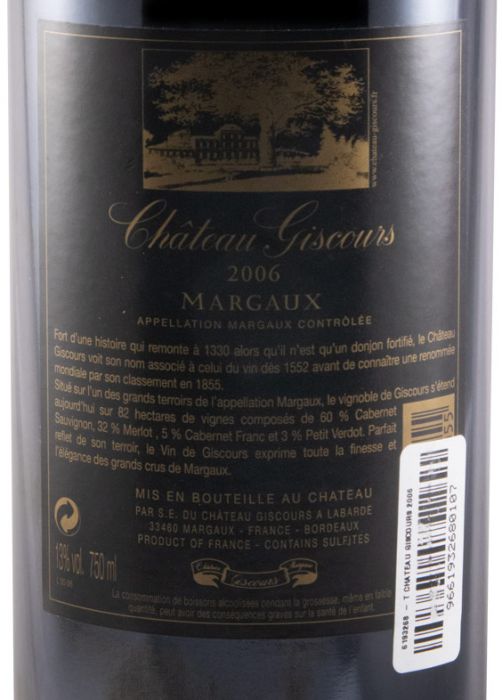 2006 Château Giscours Margaux tinto