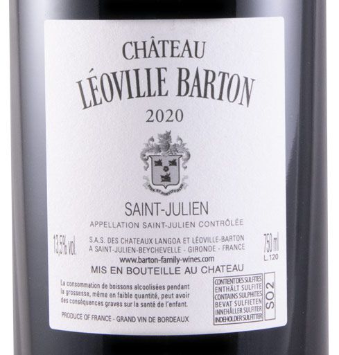 2020 Château Léoville Barton Saint-Julien red