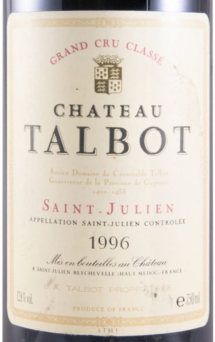 1996 Château Talbot Saint-Julien red