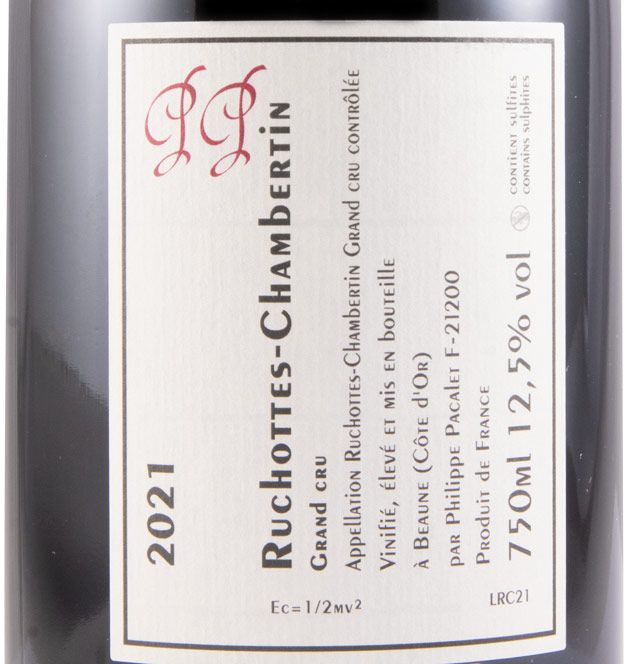 2021 Philippe Pacalet Ruchottes-Chambertain red
