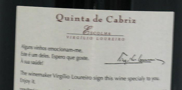 2000 Quinta Cabriz Escolha Virgilio Loureiro tinto