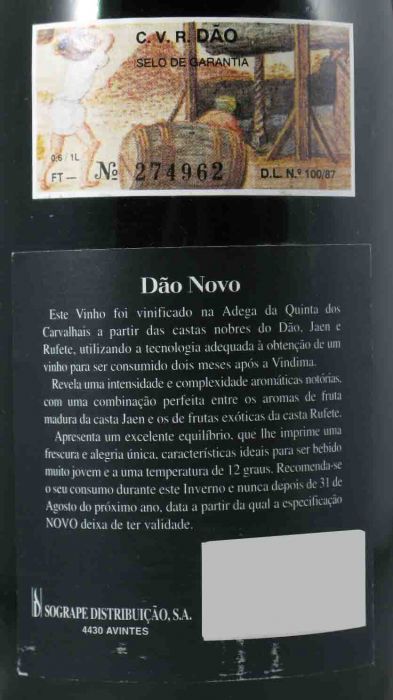 1996 Dão Novo Tinto