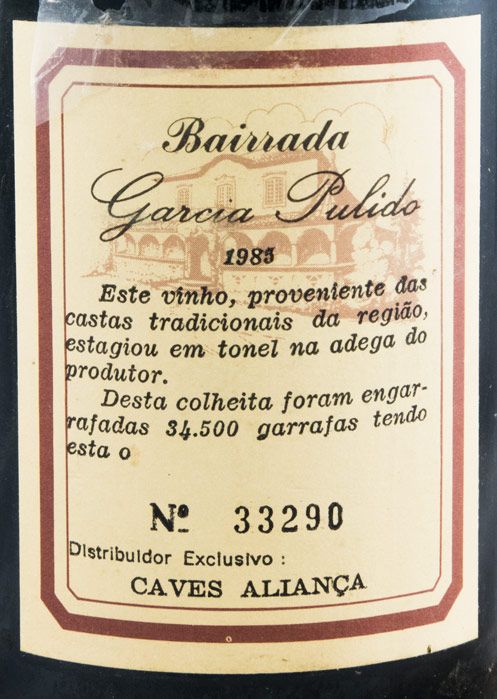 1985 Garcia Pulido Garrafeira tinto