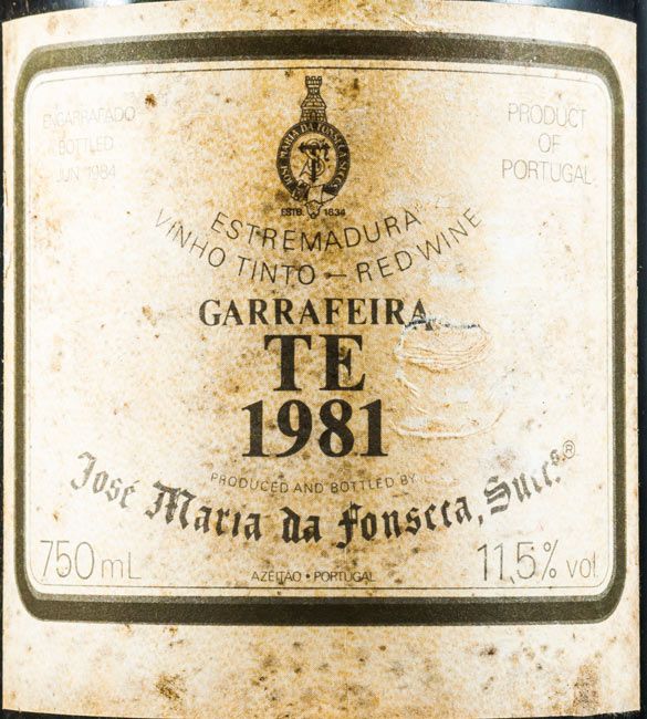 1981 José Maria da Fonseca TE Garrafeira tinto
