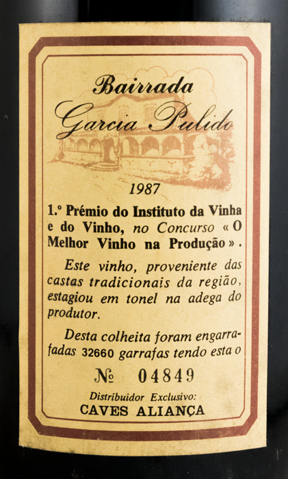 1987 Garcia Pulido Reserva tinto