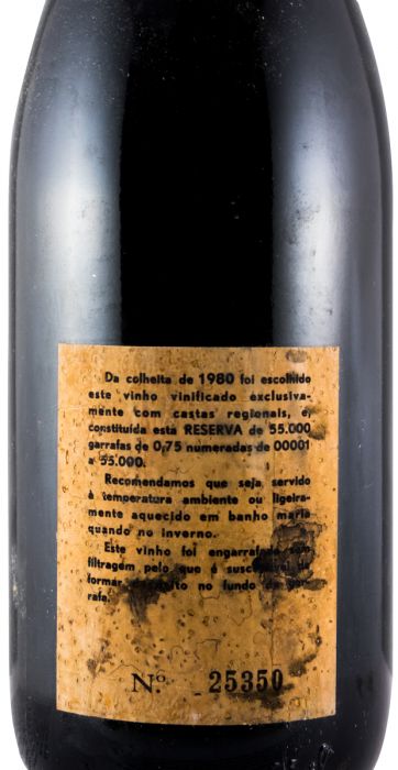 1980 Borba Reserva tinto (rótulo de cortiça)