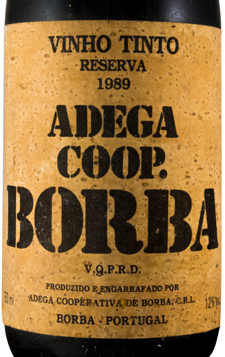 1989 Borba Reserva tinto (rótulo de cortiça)