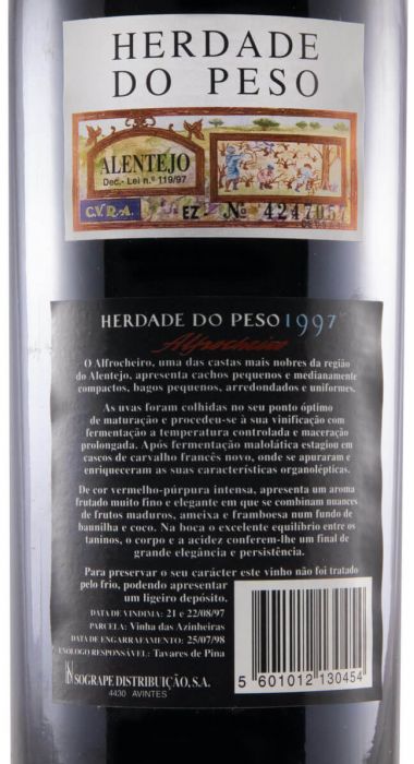 1997 Herdade do Peso Alfrocheiro tinto