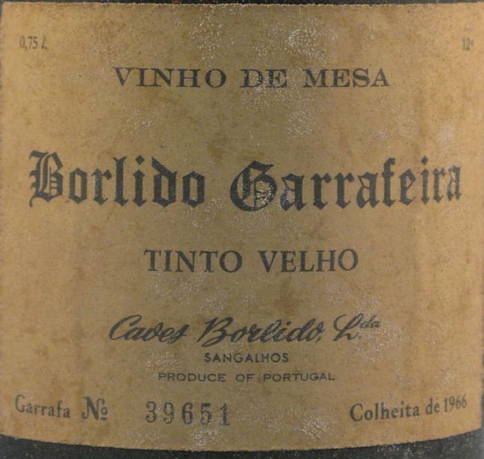 1966 Borlido Garrafeira red