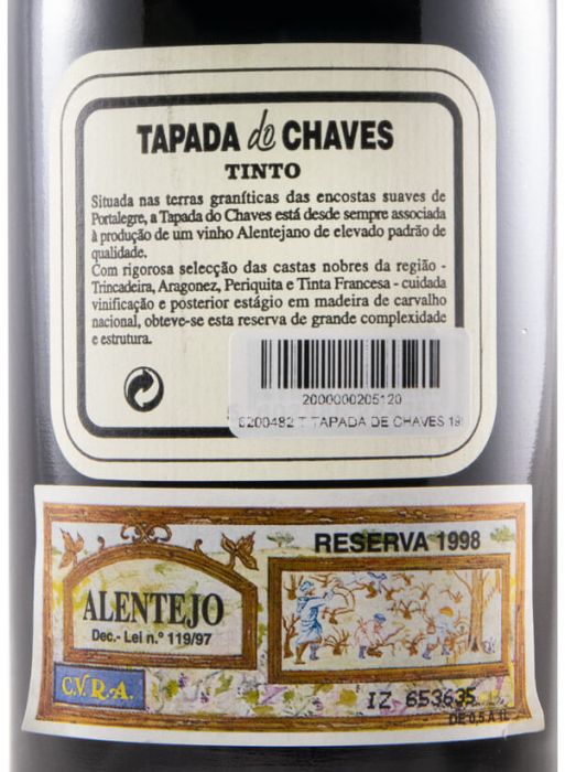 1998 Tapada do Chaves Reserva tinto
