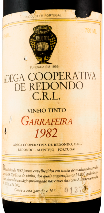 1982 Adega Cooperativa do Redondo Garrafeira red