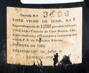 1962 Francisco Ribeiro Tonel 8 Tinto Velho tinto