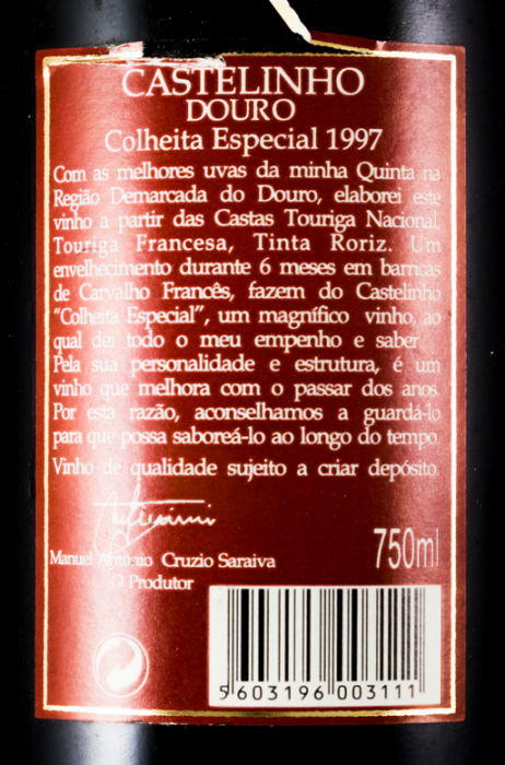 1997 Quinta do Castelinho Colheita Especial red