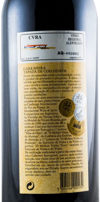 1996 Tapada de Coelheiros Garrafeira tinto 1,5L