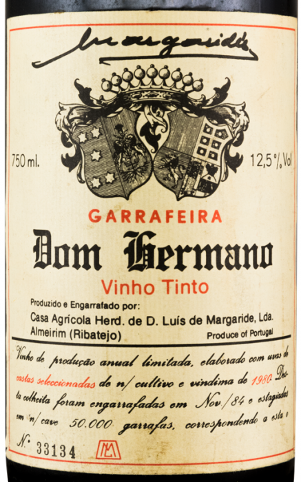 1980 Dom Hermano Garrafeira red