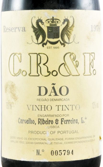 1978 Carvalho, Ribeiro & Ferreira Reserva tinto