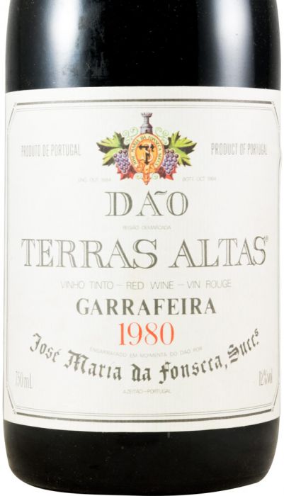 1980 José Maria da Fonseca Dão Terras Altas Garrafeira red
