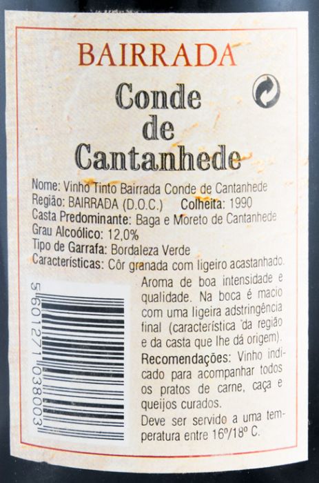 1990 Conde de Cantanhede Reserva tinto