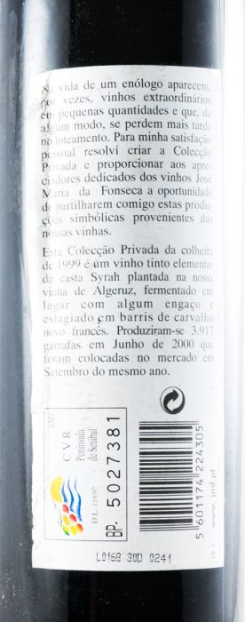 1999 Domingos Soares Franco Colecção Privada Syrah tinto