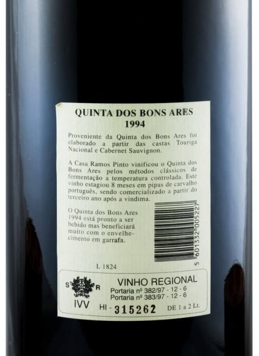 1994 Quinta dos Bons Ares tinto 1,5L