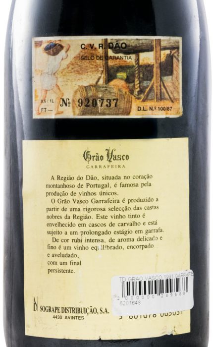 1991 Grão Vasco Garrafeira tinto