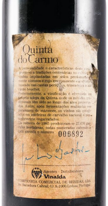1985 Quinta do Carmo Garrafeira tinto